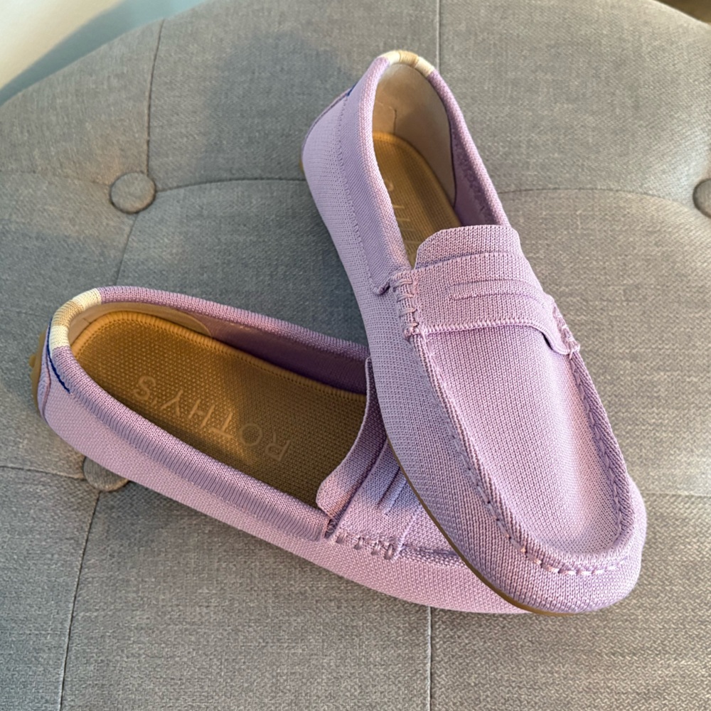 Rothy’s Lavender women’s “The driver” Loafers size 8 (fits like 7.5) - Picture 3 of 6